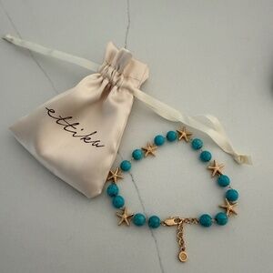 Ettila Beaded Turquoise & Star Bracelet New